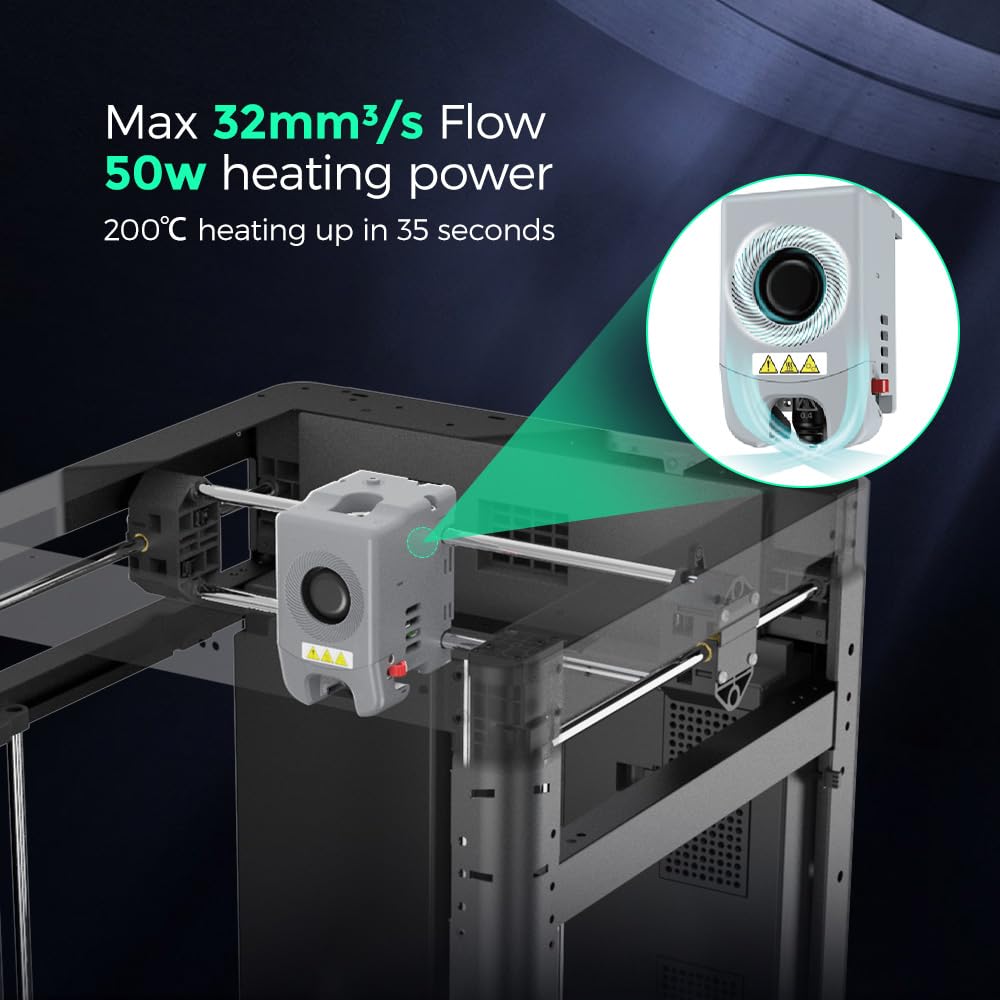 FLASHFORGE Adventurer 5M Pro 3D Pinter, 600mm/s High-Speed with 1 Click Fully Auto Printing Systerm, Quick Detachable 280°C Direct Extruder, Auxiliary Chamber Cooling, Remote Control, 220x220x220mm FLASHFORGE