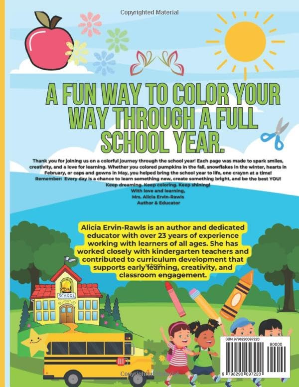 My School Year Coloring Book: Teacher Toolkit WoodArtSupply