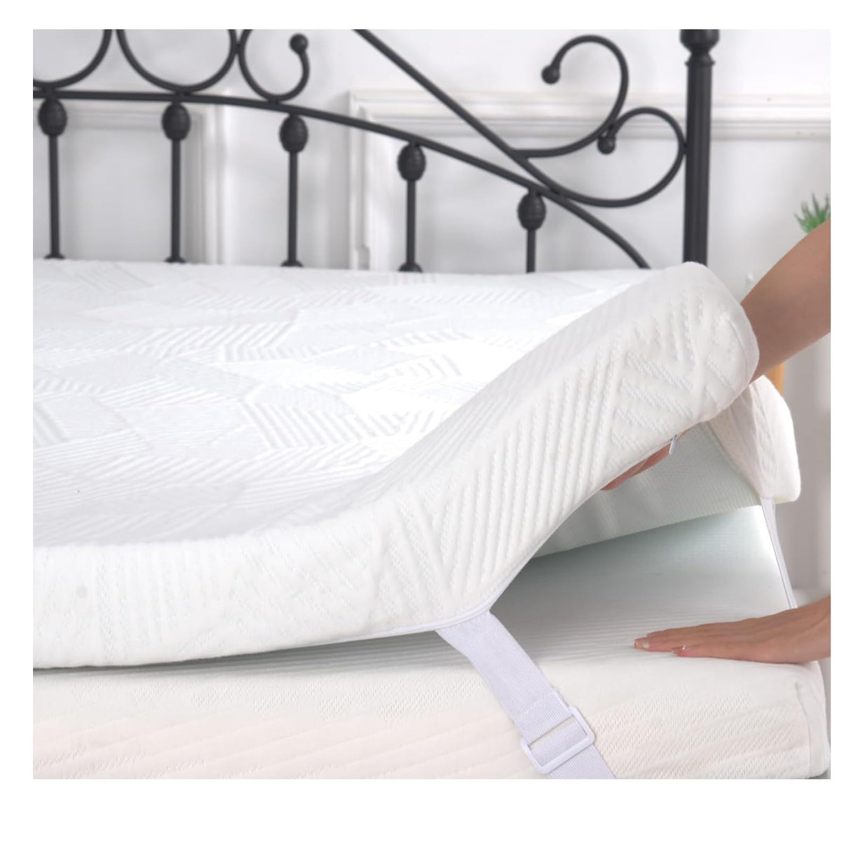 3 Inch King Size Memory Foam Mattress Topper, Cooling Gel Bed Topper with Removable Cover, Soft & Pain Relief & Breathable, CertiPUR-US & Oeko-Tex Certified JOYRIDE SLEEP