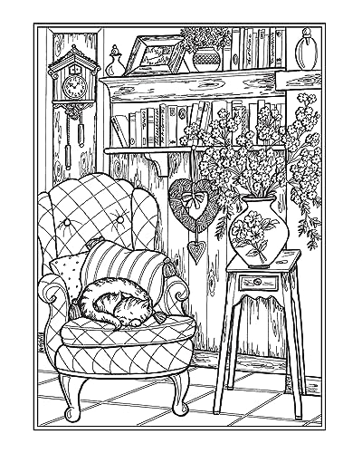 Creative Haven Home Sweet Home Coloring Book (Adult Coloring Books: Calm) Dover Publications