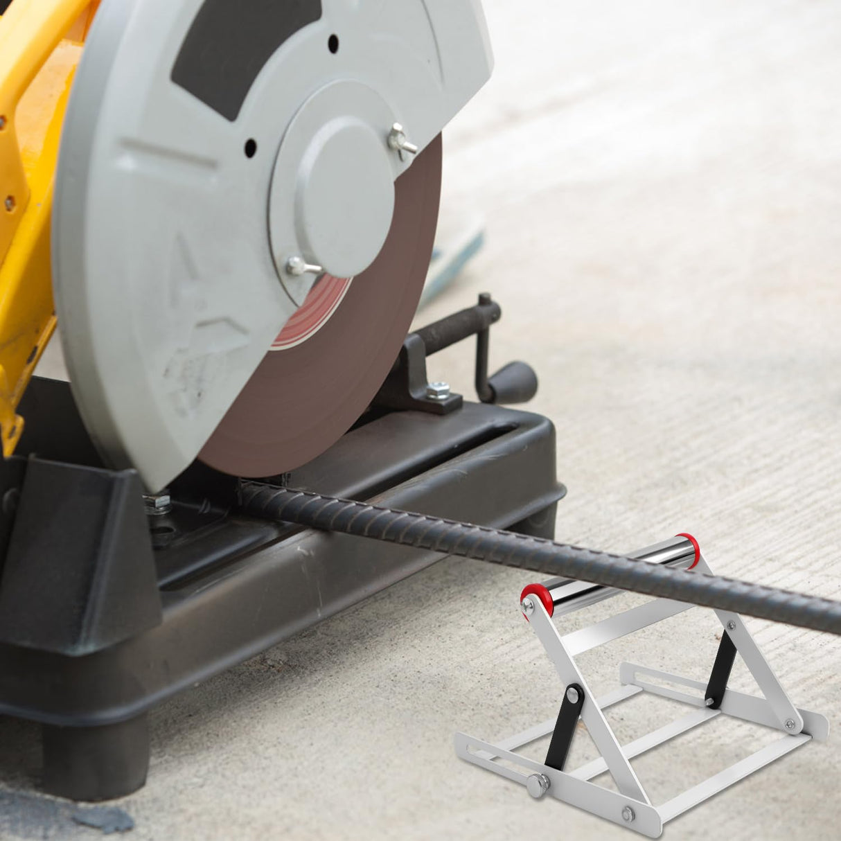 2pcs Adjustable Cutting Machine Support Frame, Foldable Height Adjustable Cutting Machine Table Saw Stand, Height Adjustable Range 2.17-5.31 Inch PEUTIER