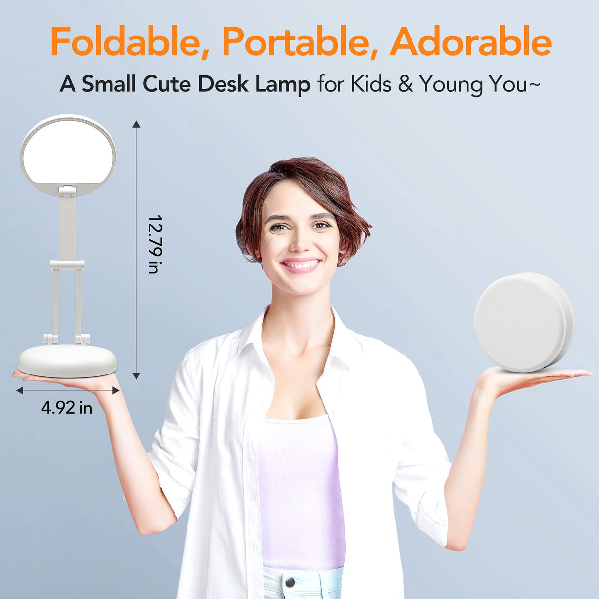 Battery Operated Lamp Rechargeable Lamp Foldable+Portable Light,9 Brightness Dimmable Cordless Lamp Rechargeable Light Wireless Lamp Mini Lamp,Cordless Lamps Rechargeable Cordless Table Lamp USB Light One Fire
