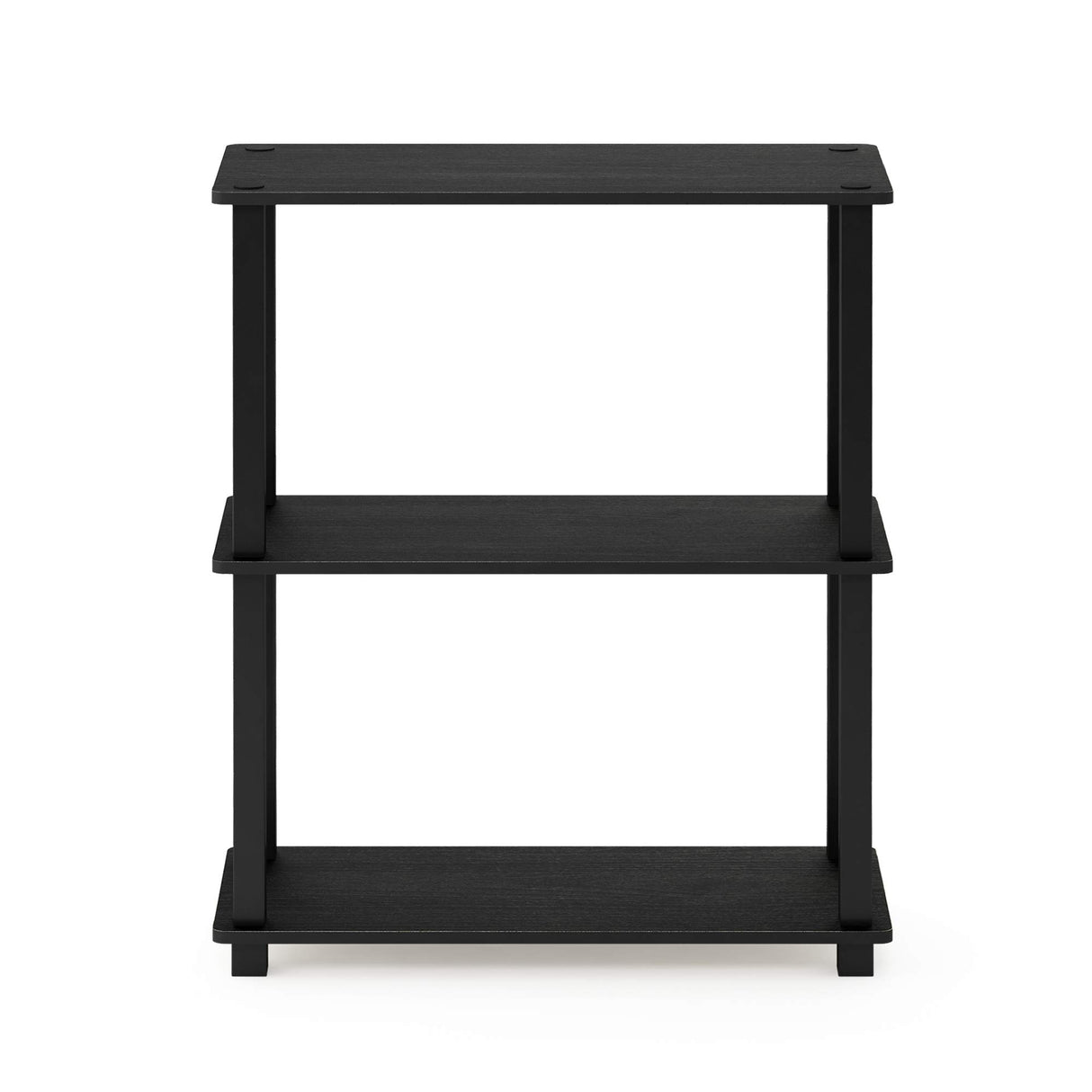 Furinno Turn-S-Tube 3-Tier Compact Multipurpose Shelf Display Rack with Square Tube, Americano/Black Furinno