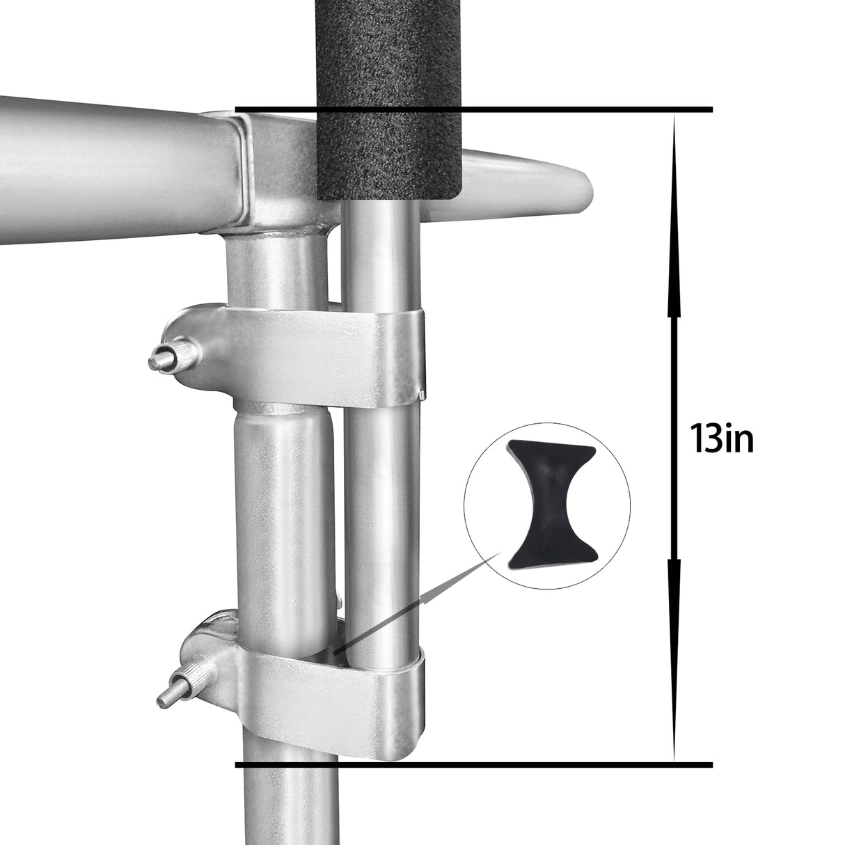 14FT Trampoline Enclosure Net with Universal Trampoline Replacement Enclosure Poles and Hardware (Only fit for 14FT Trampoline with 6 Poles) Zoomster