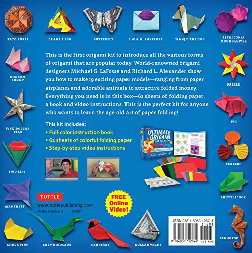 Ultimate Origami for Beginners Kit: The Perfect Kit for Beginners-Everything you Need is in This Box!: Kit Includes Origami Book, 19 Projects, 62 Origami Papers & Video Instructions Tuttle Publishing