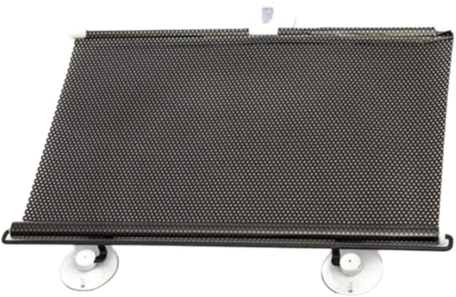 Blackout Blind Curtains with Suction Cups for Windows No Drill Cordless Blinds Temporary Portable Roller Shades UV Protection Window Shades for Home,Office,Bedroom,Door,Blackout (23''W x49''H, Black) Wakauto