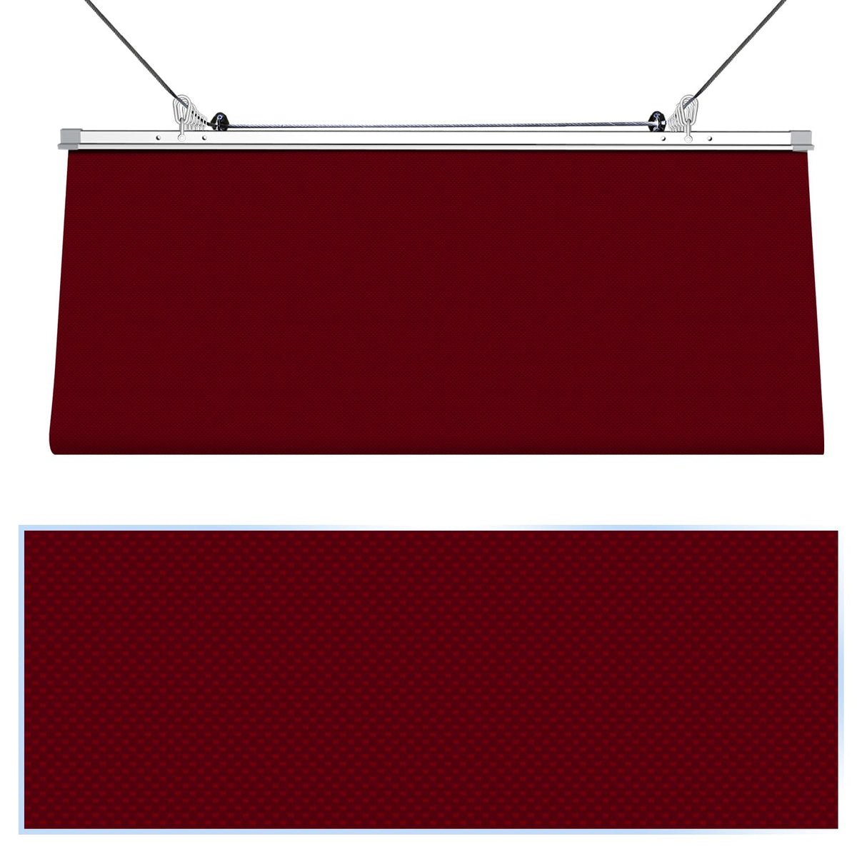 E&K 4'Wx16'L Waterproof Pergola Shade Cover Retractable Canopy Awning Outdoor Wave Sun Shade for Patio Garden Backyard Deck Trellis (Red) E&K