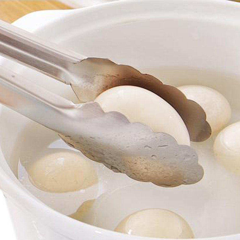 304 Stainless Steel Kitchen Cooking Tongs, 9" and 12" Set of 2 Sturdy Grilling Barbeque Brushed Locking Food Tongs with Ergonomic Grip, Black ALLWIN-HOUSEWARE W