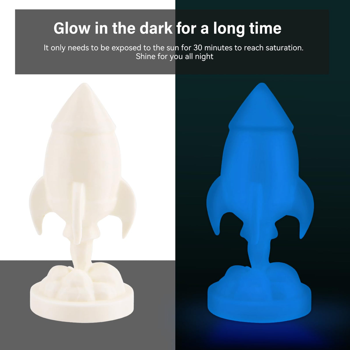 CCTREE 3D Printer High Speed ABS Filament 1.75mm, Dimensional Accuracy +/- 0.03mm, ABS 1kg Spool (2.2lbs) Excellent Resistance, Glow in Dark (Glow Blue) CCTREE