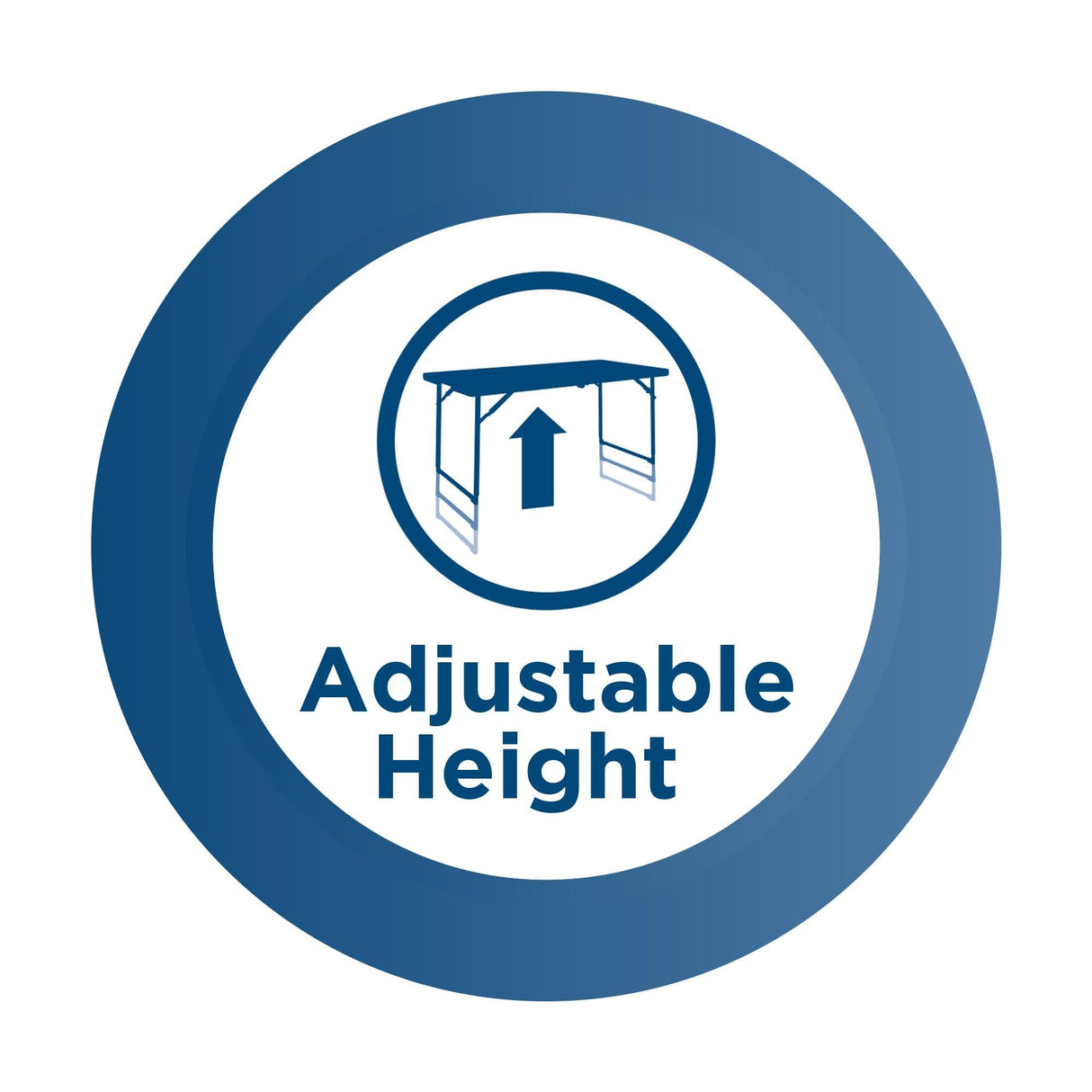 COSCO 4 ft. Fold-in-Half Adjustable Height Indoor/Outdoor Utility Table, Black Cosco