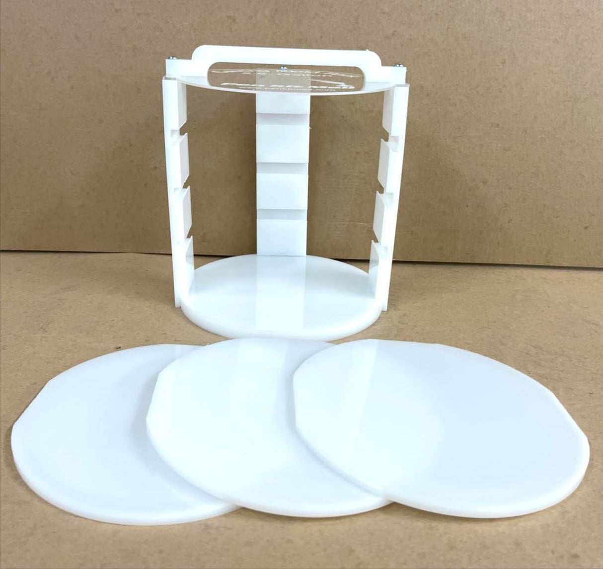 Pen Kit Mall - Pressure Pot Rack for Resin Casting - 4 Locking Shelves - Heavy Duty HDPE Material - Fits Harbor Freight Converted 2.5 Gallon Pots Pen Kit Mall