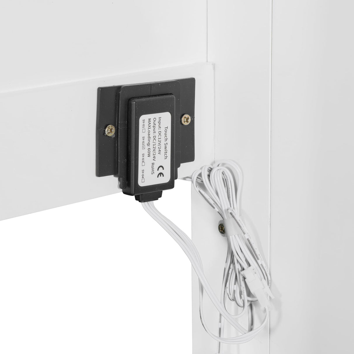 Queen Size Murphy bed with Storage Top Shelf & LED Lights, Horizontal Foldable Wall bed Frame Modern Design for Small Space Living Room Study Bedroom, No Box Spring Needed (White Style1, Queen) THINK 30