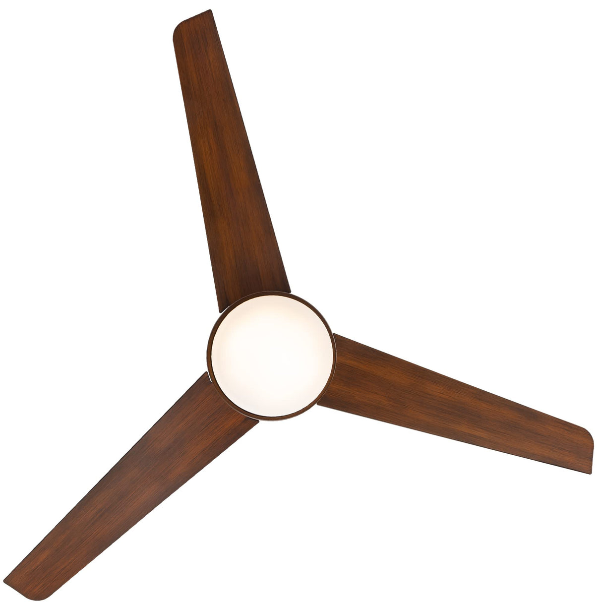 WAC Smart Fans Mod Indoor and Outdoor 3-Blade Smart Home Ceiling Fan 54in Matte Black Distressed Koa with 3000K LED Light Kit and Remote Control Works with Alexa and iOS or Android App WAC Lighting
