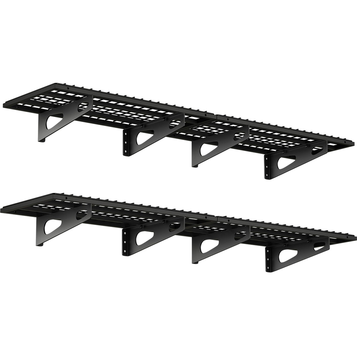 4-Pack 1.5x3FT Garage Shelving 17.7-inch-by-35.8-inch Wall Shelf Garage Storage Rack Wall Mounted Floating Shelves,Black Soywey