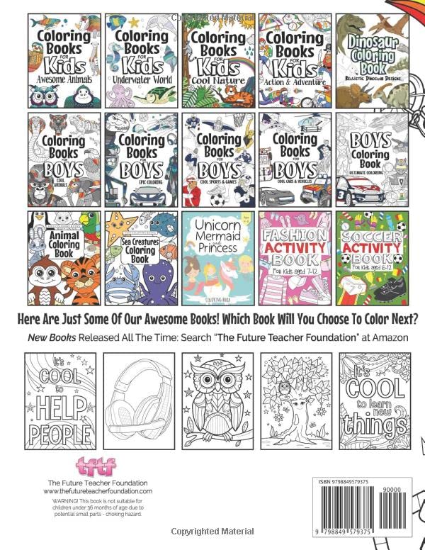 Coloring Books For Kids Cool Coloring: For Girls & Boys Aged 6-12 Iaerlllt
