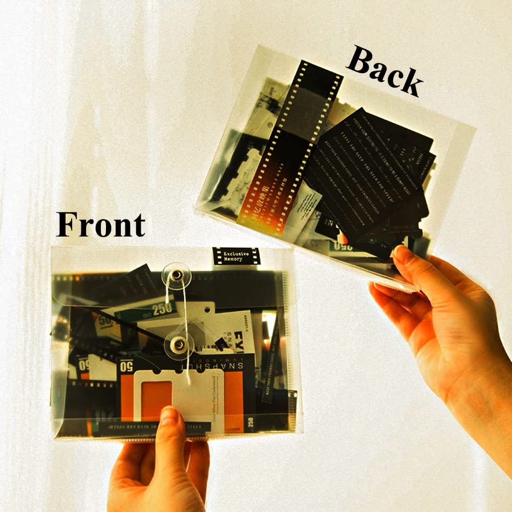 Vilikya 94pcs Movie Film Stickers for Scrapbook Kit, Film Strip Photo Frame for Scrapbooking Supplies, Quote Stickers for Journaling Decorative Bullet Journal Planner DIY Craft Vilikya