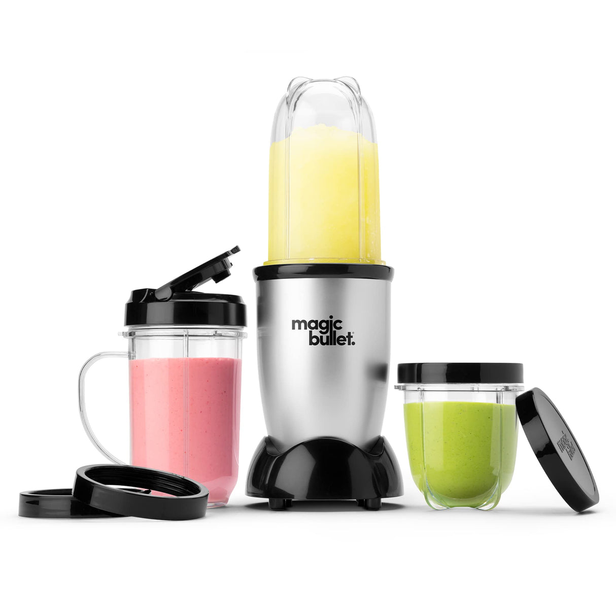 Magic Bullet Blender, Small, Silver, 11 Piece Set Magic Bullet