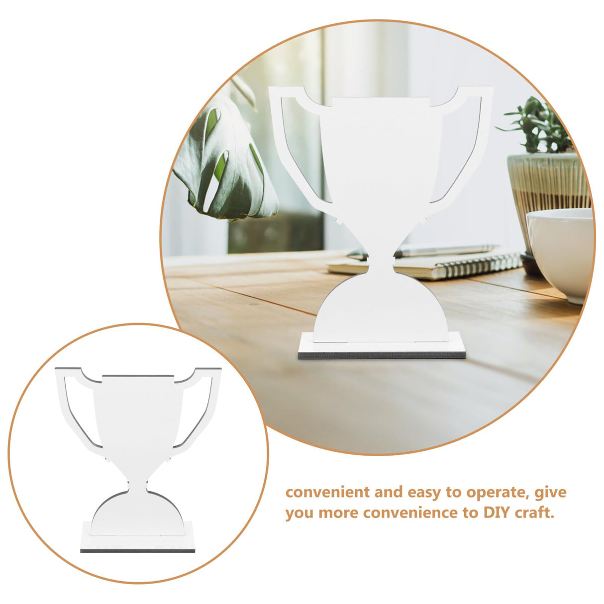 EXCEART Office Desk Decor Trophy Blank Table Sign for Party Table Sublimation Decorations Table Centerpiece Sublimation Blanks Ornaments The Sign Decorate White Supplies Sports EXCEART