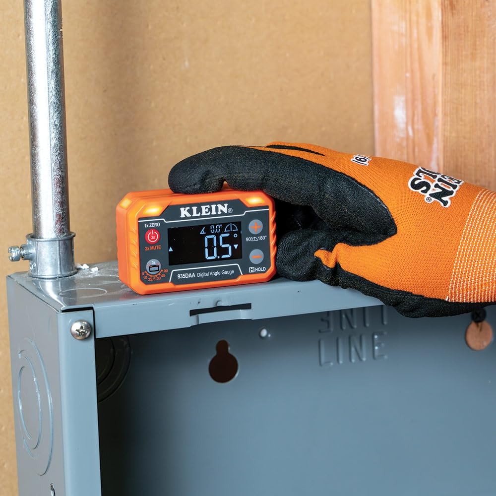 Klein Tools 935DAA Digital Electronic Level and Angle Gauge, LED Angle Alert, Measure and Set Angles, 0-90 and 0-180 Degree Ranges Klein Tools