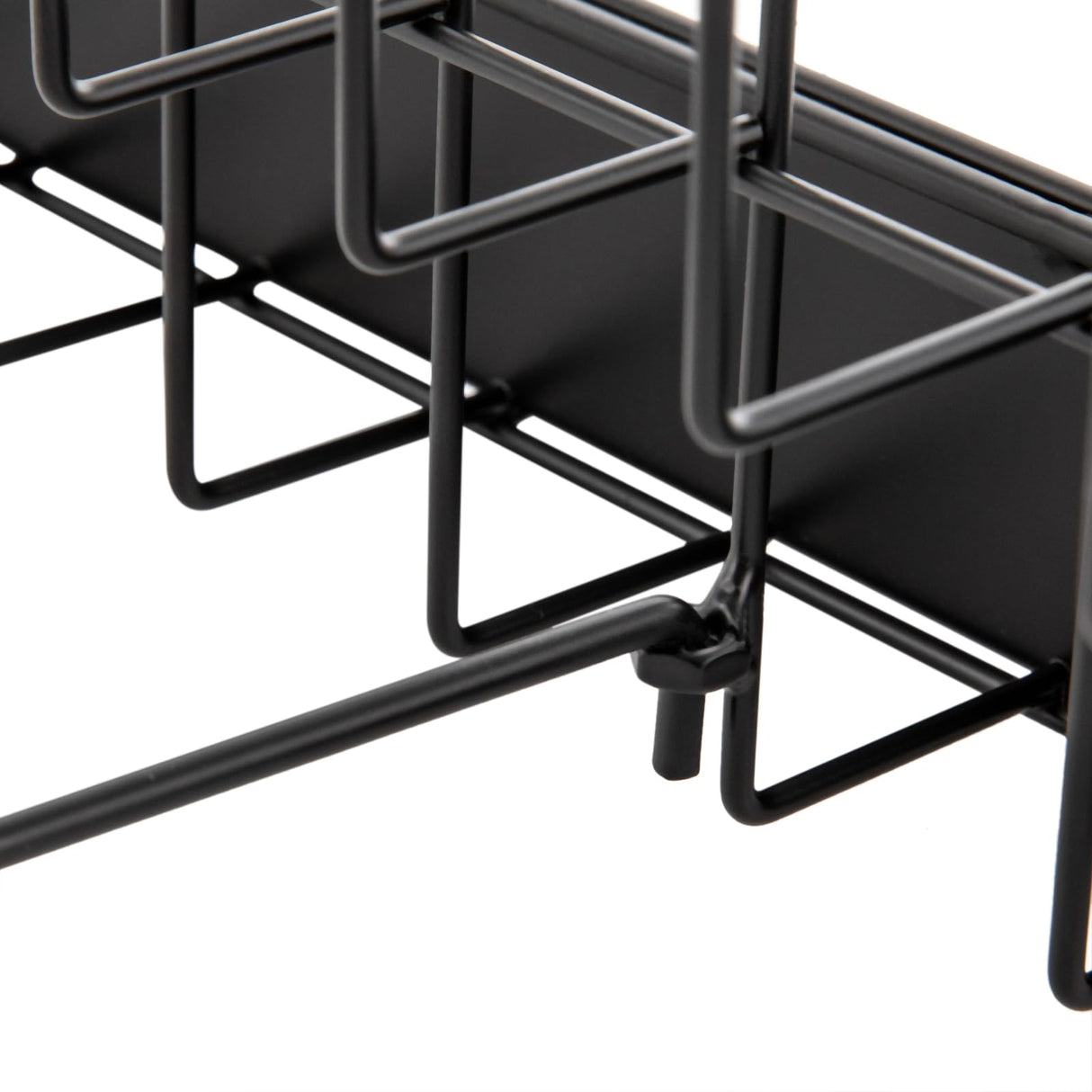 LyeXD 6 Tier Book Display Rack, Comic Book Display Wire Rack Greeting Card Display with Panel Fence, 18" Brochure Display Stand Tabletop CD Display Magazine Rack for Library Classroom (Black) LyeXD