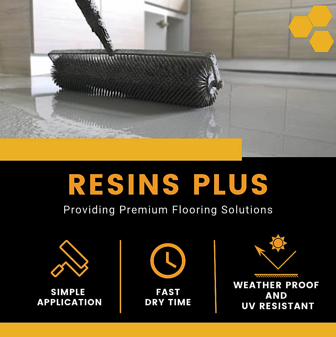 Resins Plus Polyurea Epoxy Resin - RS2750 | 2.5 Gallon Kit | Garage Floor Epoxy Kit | Concrete, Cement, Wood and Counter Top Coating | Abrasion Resistant | Professional Finish | Gray Resins Plus