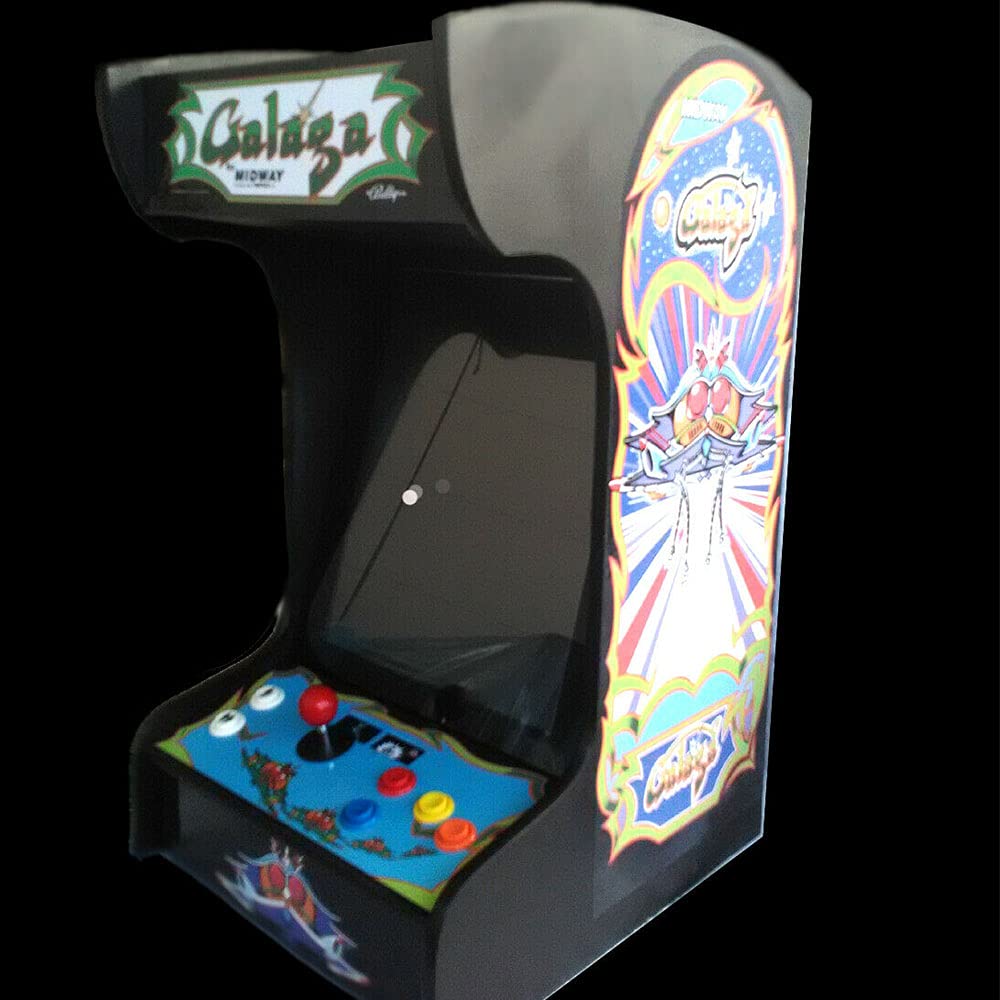 Doc and Pies Arcade Factory Classic Home Arcade Machine - Tabletop and Bartop - 412 Retro Games - Full Size LCD Screen, Buttons and Joystick (Black) Doc and Pies Arcade Factory