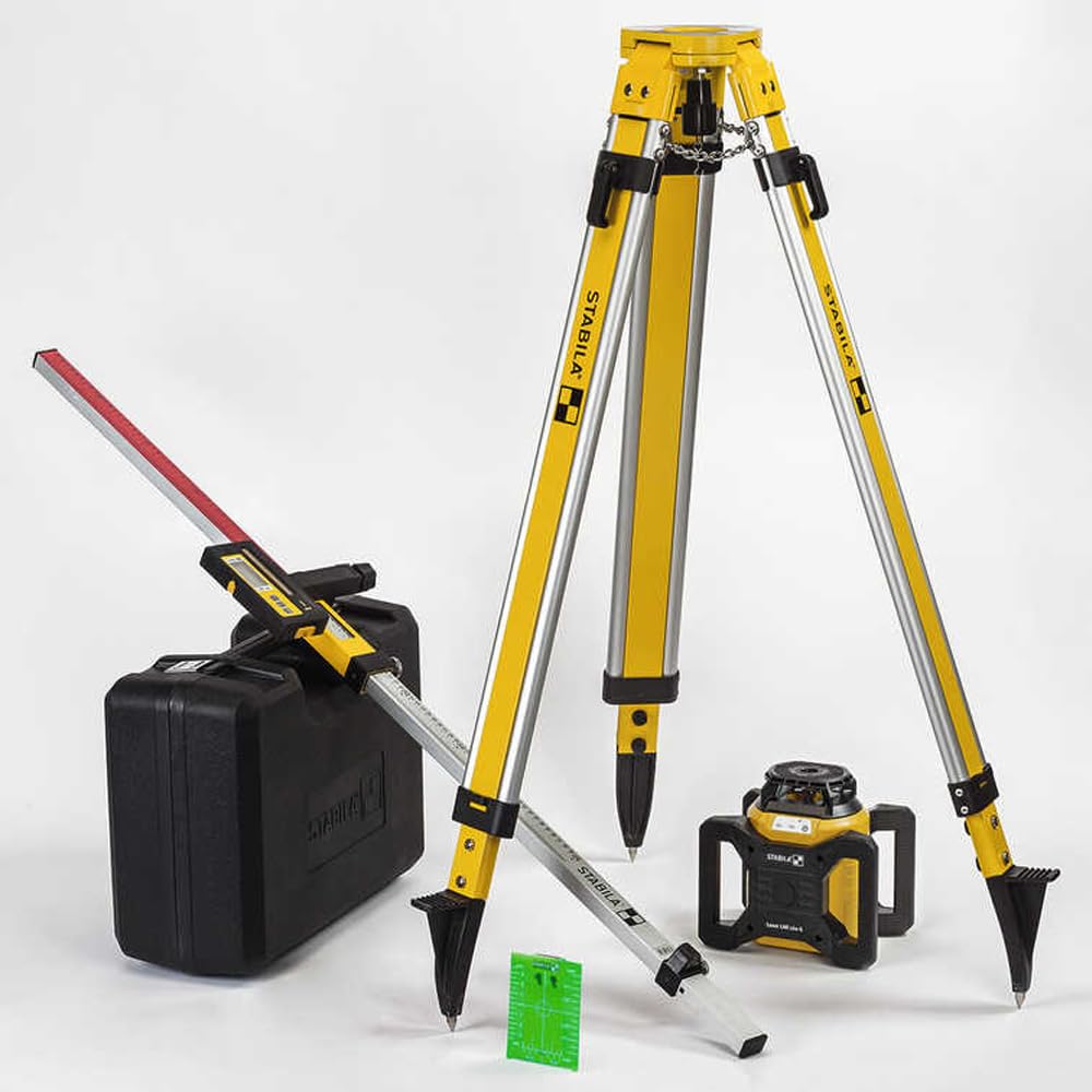 Stabila Lar 160 G Green Rotation Self-Leveling Laser Set With Tripod & Grade Rod Stabila