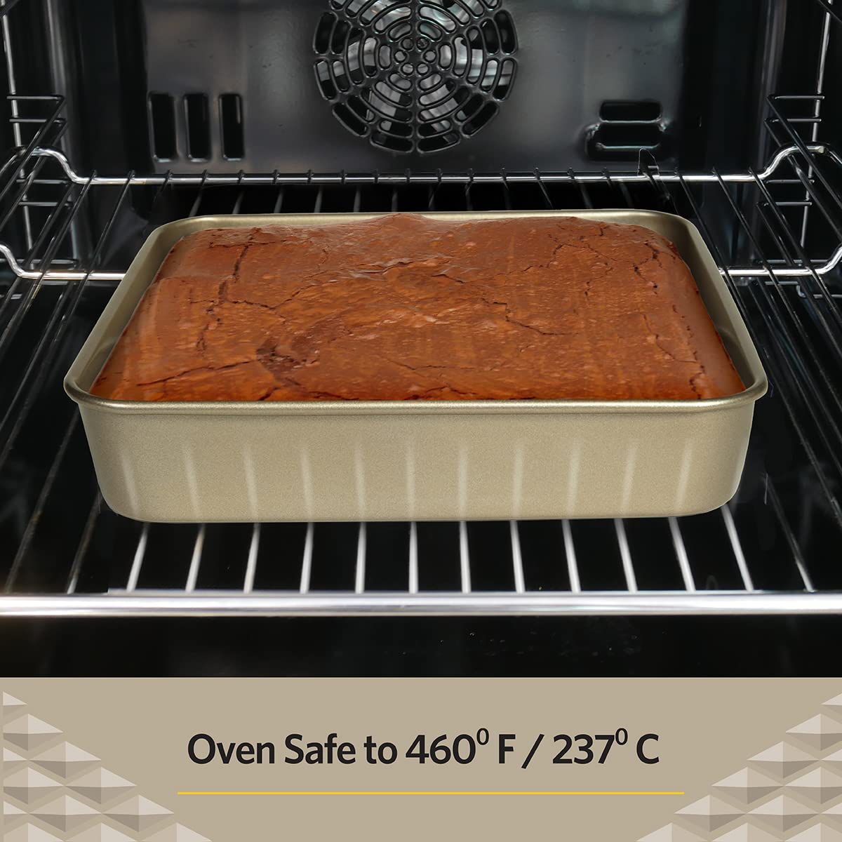 Glad Square Baking Pan Nonstick - Heavy Duty Metal Bakeware for Cakes and Brownies, 9.4 inches Glad