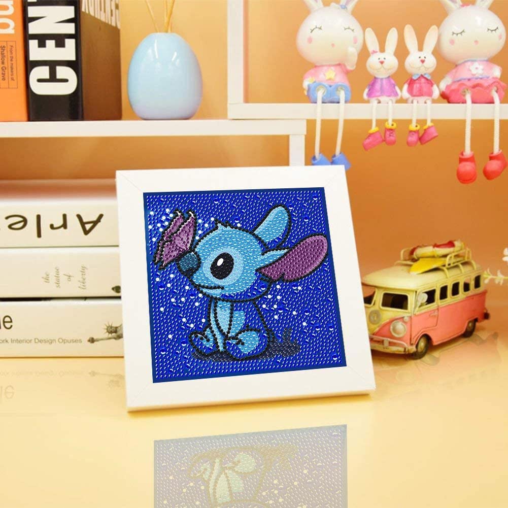 LWZAYS 6 Pieces Diamond Painting Kits for Kids Diamond Art Gem by Number Kits Arts and Crafts for Kids Ages 8-12 Mosaic DIY Full Drill Painting Kits for Home Wall Decor 6" X 6" LWZAYS