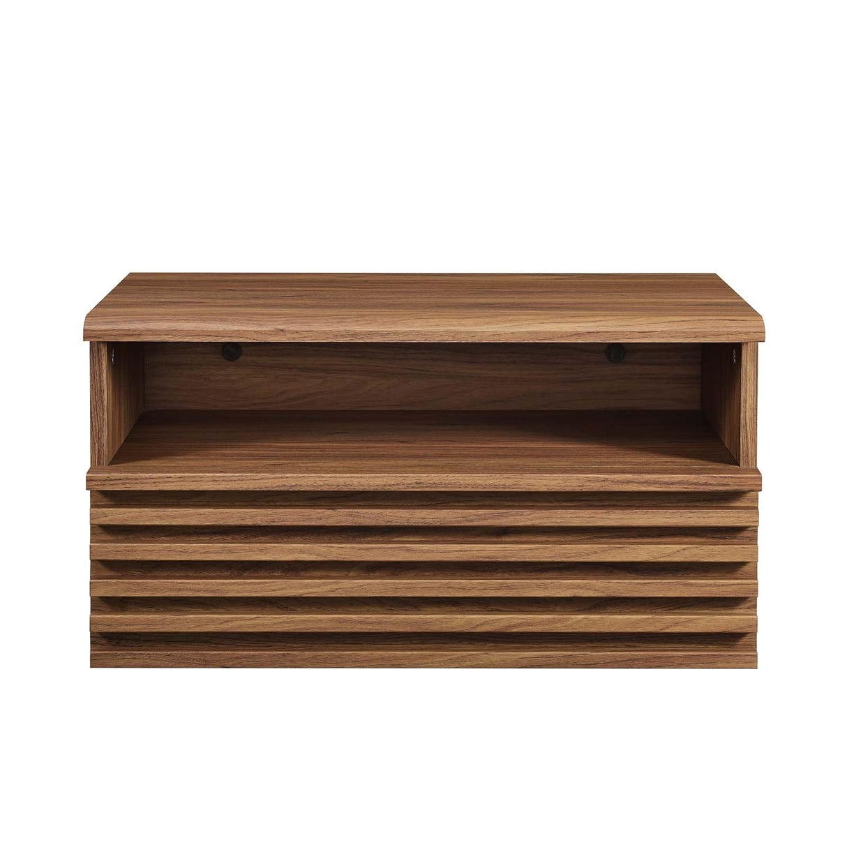 Modway Render Mid-Century Modern, Wall-Mount Nightstand, Walnut Modway