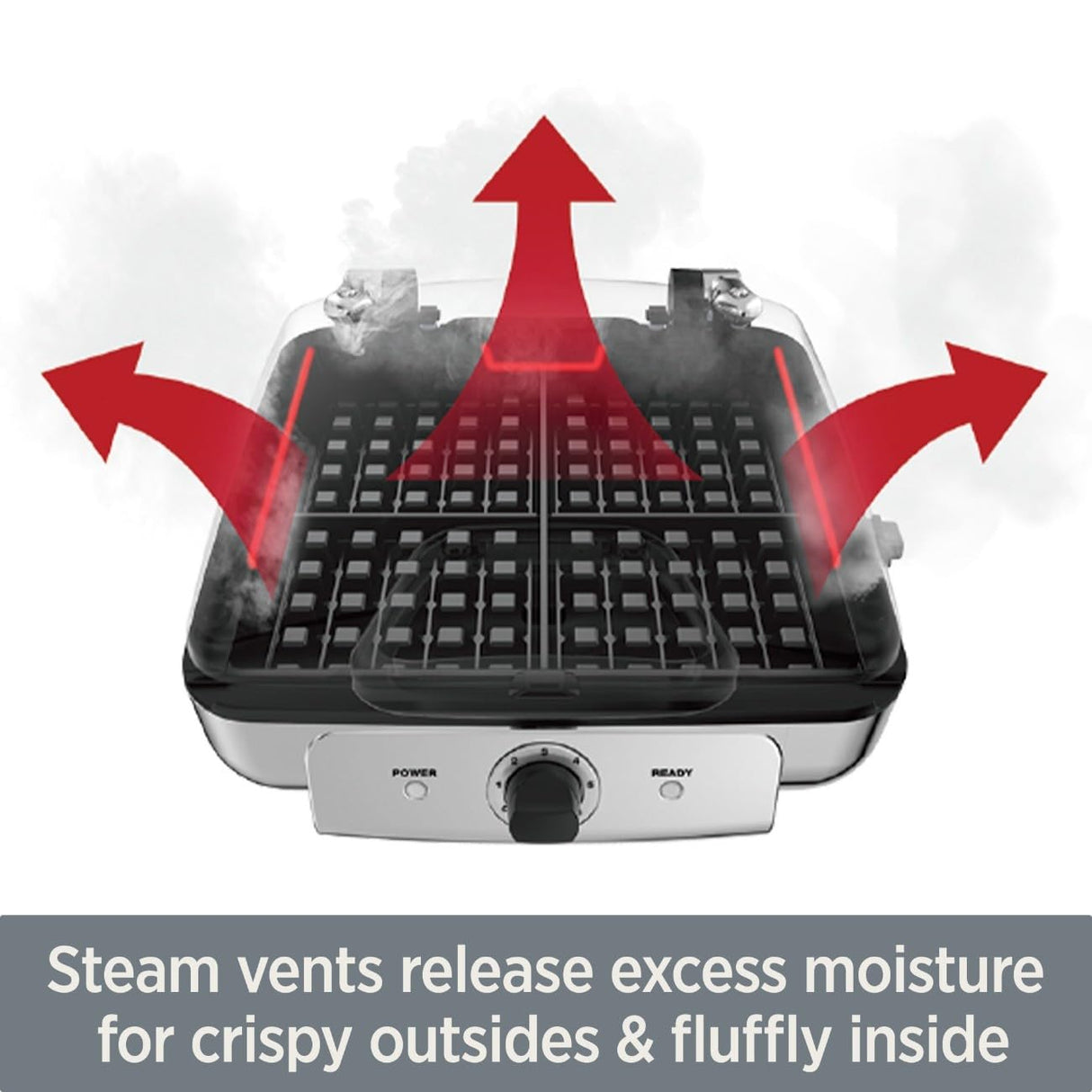 All-Clad Stainless Steel Waffle Maker 4 Section, Thick Belgium Waffle Makers, Upright Storage 1600 Watts, Nonstick, 6 Browning Levels, Dishwasher Safe All-Clad