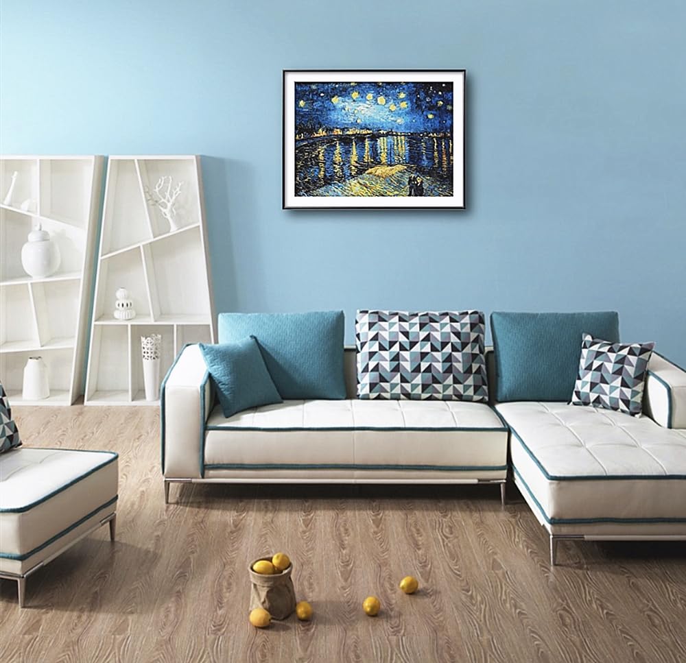 NIHO-JIUMA Diamond Painting Kits Starry Night The Rhone, DIY 5D Full Drill Diamond Art Gift for Adult/Teen, Home Decoration (30 X 40 cm / 12 X 16 inches) NIHO-JIUMA