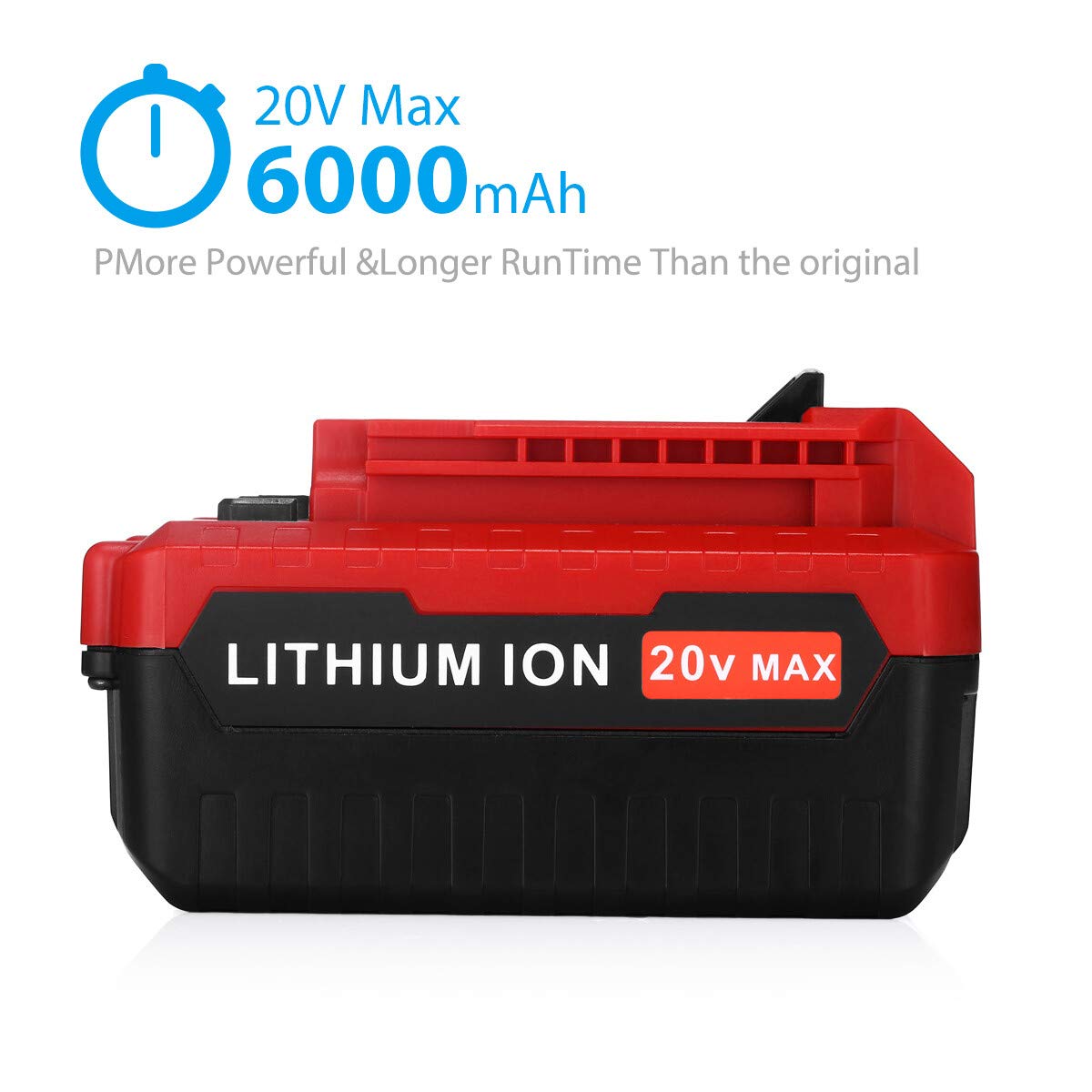 Powerextra 2 Pack 6.0Ah 20V MAX Lithium Replacement Battery Compatible with Porter Cable PCC685L PCC680L Powerextra