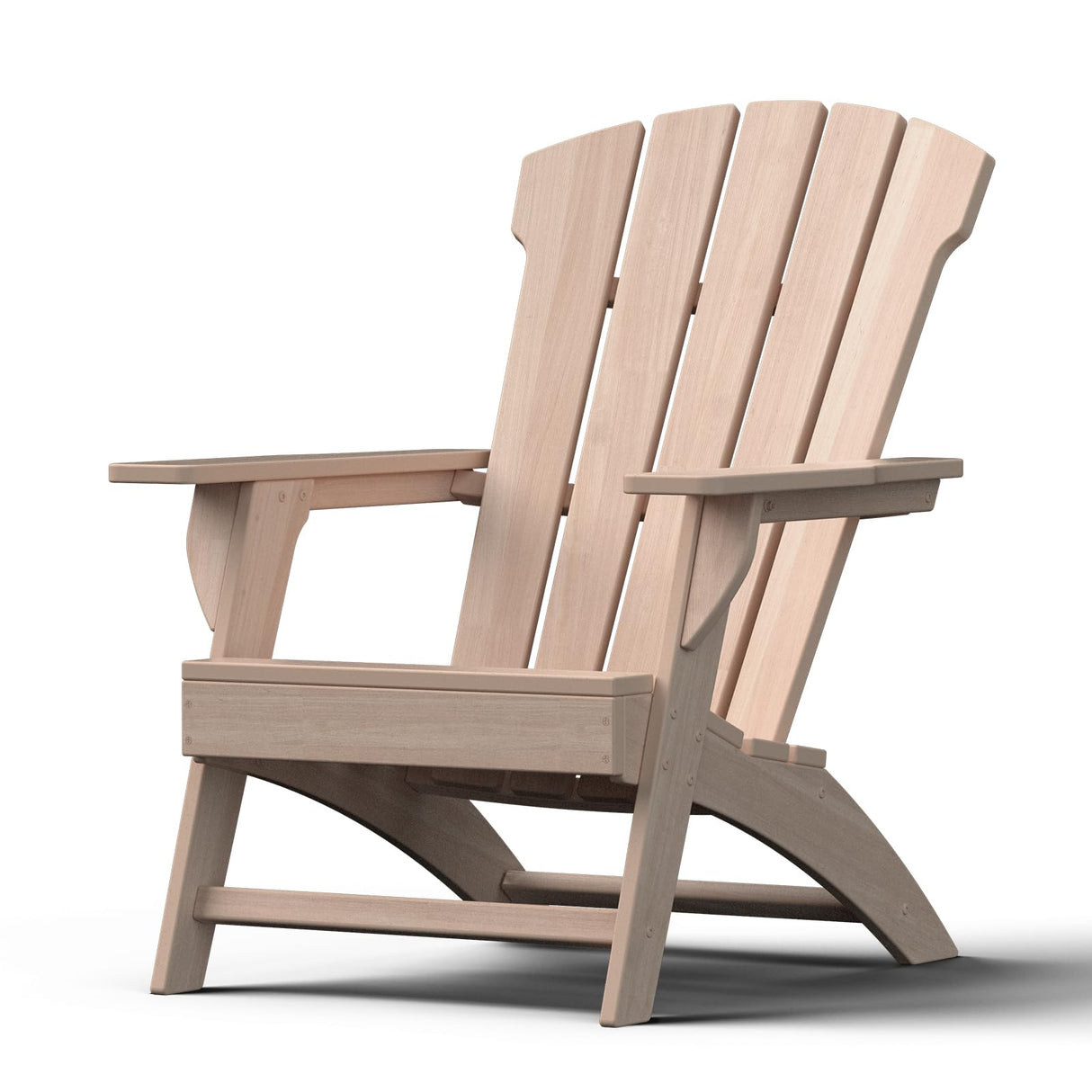 YARDCOM Adirondack Chair, 110°Ergonomics Plastic Extra Tall Adirondack Chairs, HDPE All-Weather Plastic Patio Outdoor Chair, High Foamed Polyethylene Fire Pit Chair(Natural) YARDCOM