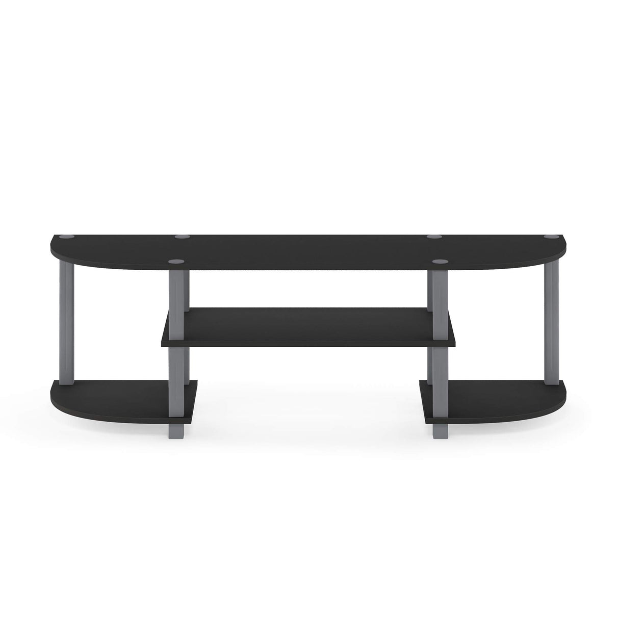 Furinno Turn-S-Tube Wide TV Entertainment Center, Black/Grey Furinno