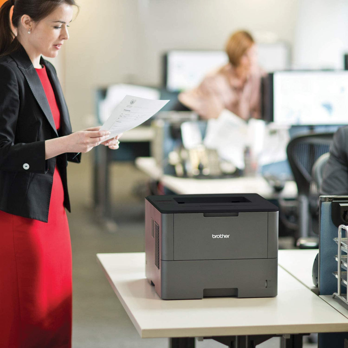 Brother HL-L6200DW Wireless Monochrome Single-Function Laser Printer - Print only - 48 ppm, 1200 x 1200 dpi, Auto Duplex Printing, 8.5" x 14", 256MB Memory, 520 Sheet, Ethernet Brother