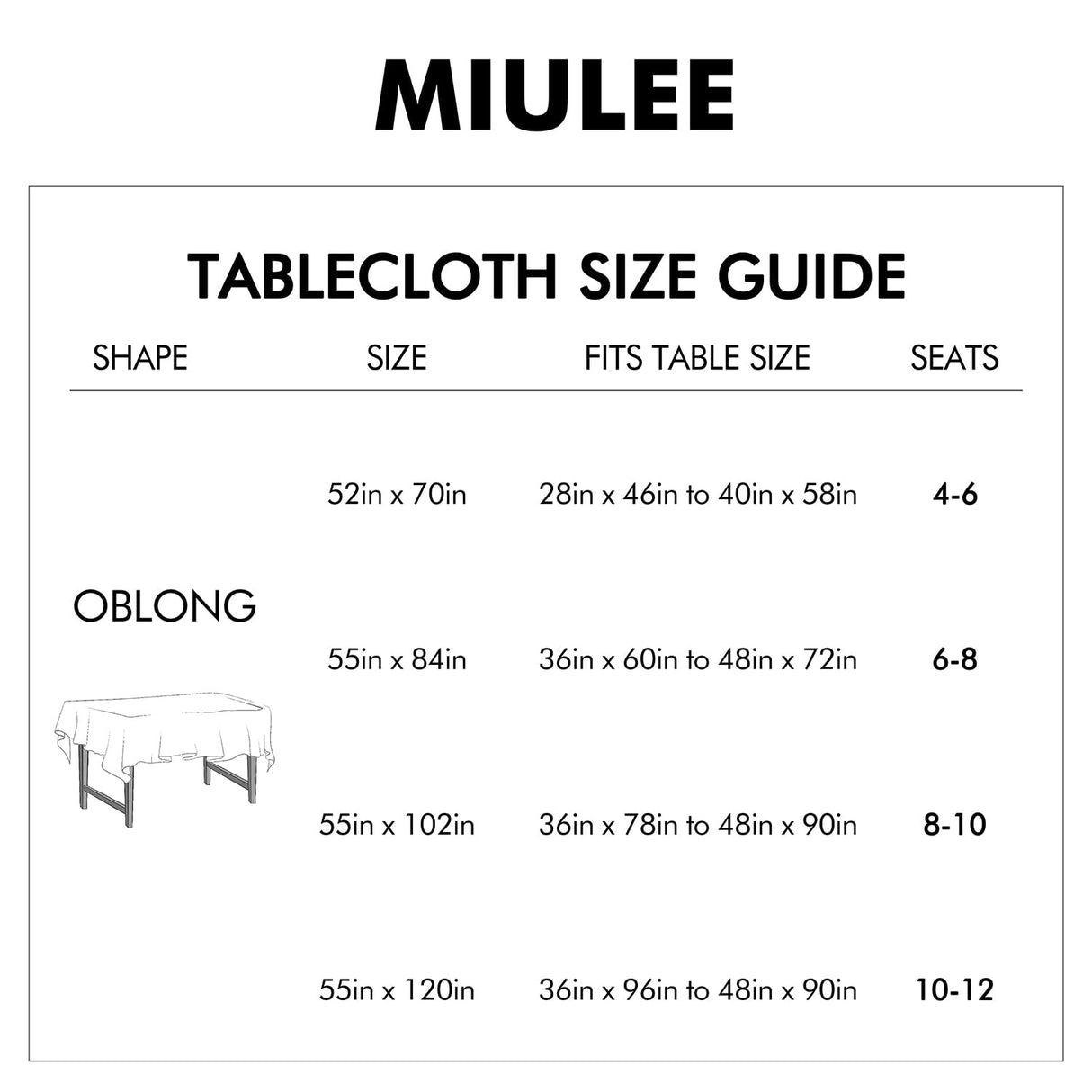 MIULEE Hunter Green Thick Polyester Linen Rectangle Tablecloth Decorative Cutouts Waterproof Stain and Wrinkle Resistant Table Cloth Christmas Holiday Table Cover for Dining Kitchen, 52 x 70 inch MIULEE