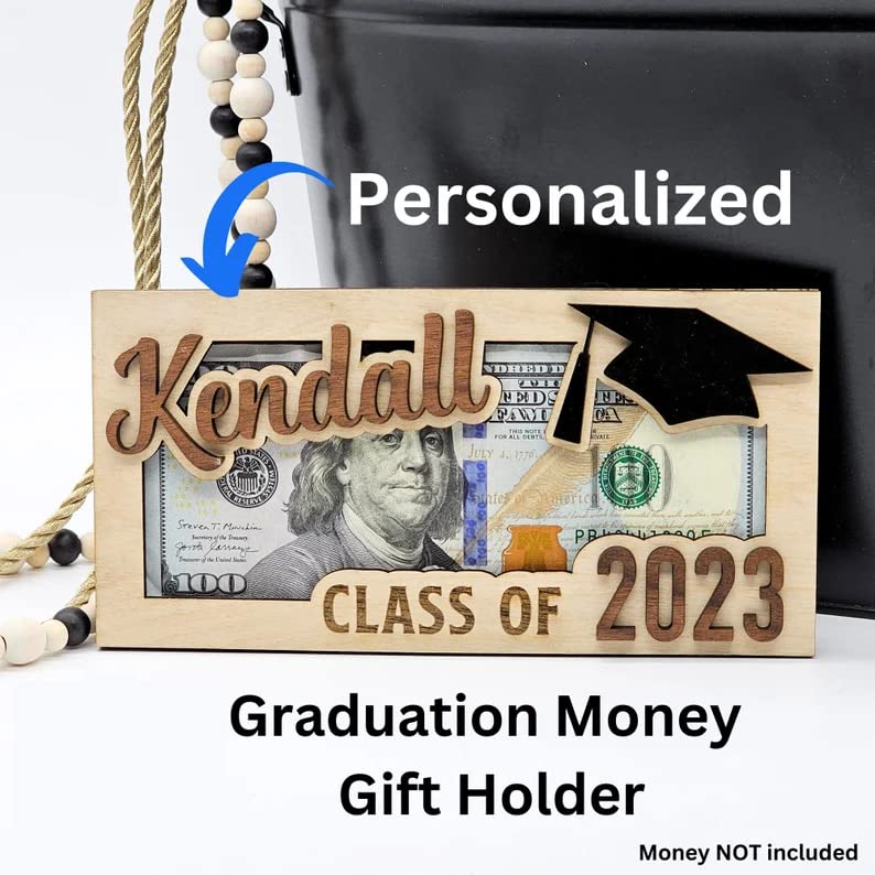 Personalized Name Graduation Money Gift Holder, Graduation Card Box Cash Holder, Class of 2024 Money Gift Holder, Senior Money Gift, College Graduation Gift(1 Pcs) MillMB