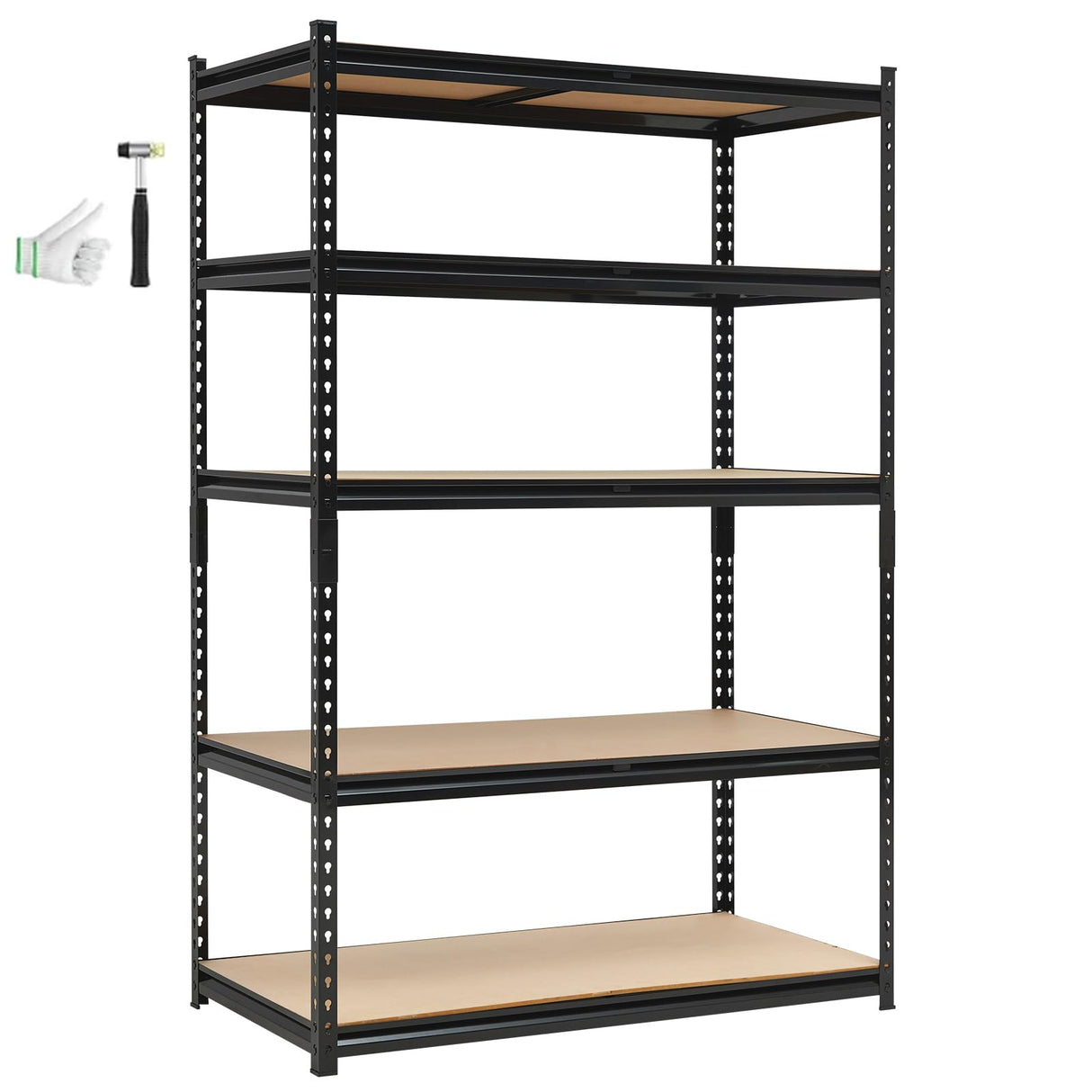 Heavy Duty Garage Shelving Units,5-Tier Adjustable Storage Shelves,60 x 18 x 72in,Loads 3000 LBS,Adjustable Garage Storage Shelving, Metal Storage Utility Racks Shelf Unit Garvee
