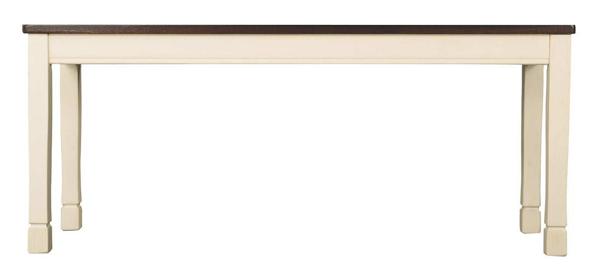 Signature Design by Ashley Whitesburg Cottage Rectangular Dining Bench, Brown & Antique White Signature Design by Ashley