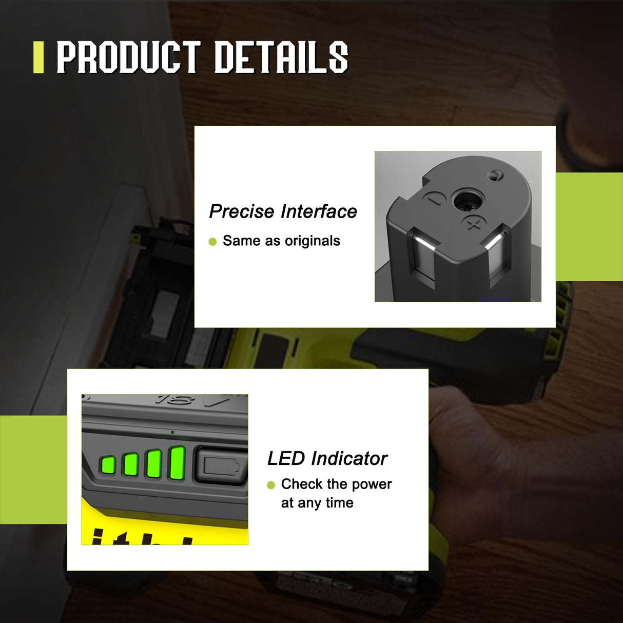 ANTRobut 2Packs 8.0Ah Battery Compatible with Ryobi 18V Battery P108 P102 P103 P104 P105 P107 P109 P122 P145 Replacement Ryobi Batteries ANTRobut