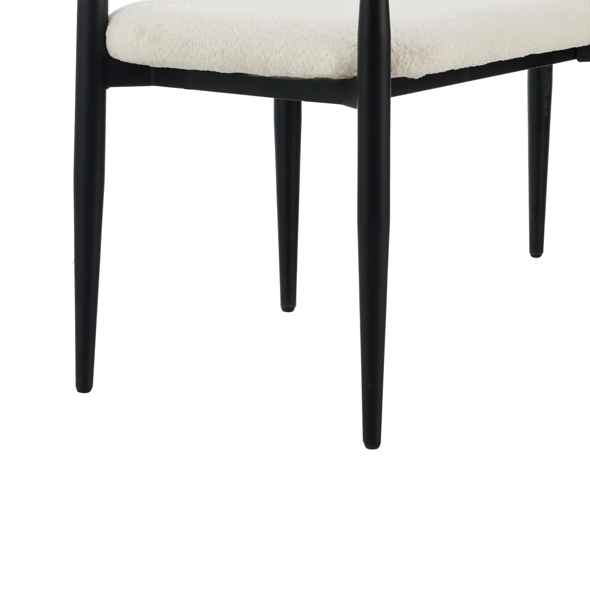 55" Metal Loveseat Settee,Modern Upholstered Sofa with Iron Frame,Upholstered Plush Seating,Gold Trim & Open Backrest, Compact Design for Small Spaces,Living Room,Bedroom,Apartments,Lofts,White GDFStudio