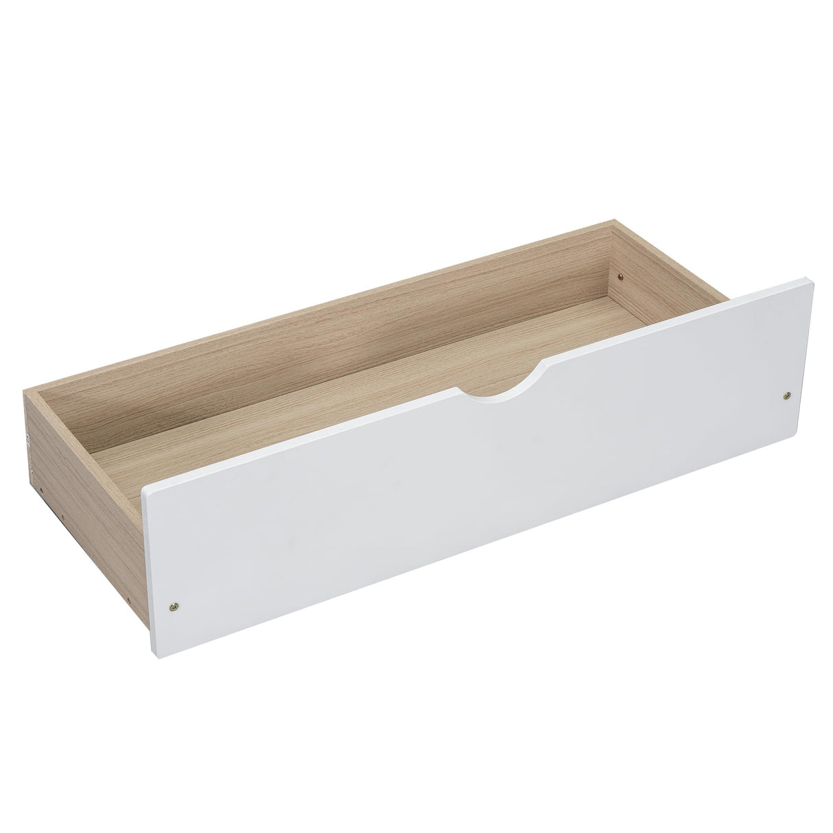 Merax Twin Over Full Bunk Bed with 2 Storage Drawers,Solid Wood Bunk Bed with Ladder and Safety Guardrail for Bedroom Kids Adults, Can be Separated into 2 Beds,White Merax