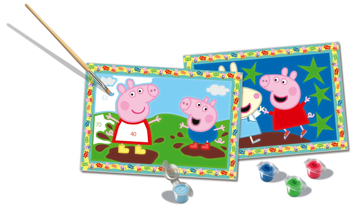 Ravensburger CreArt Peppa Pig Paint by Numbers Kit for Kids - 23570 - Painting Arts and Crafts for Ages 5 and Up Ravensburger