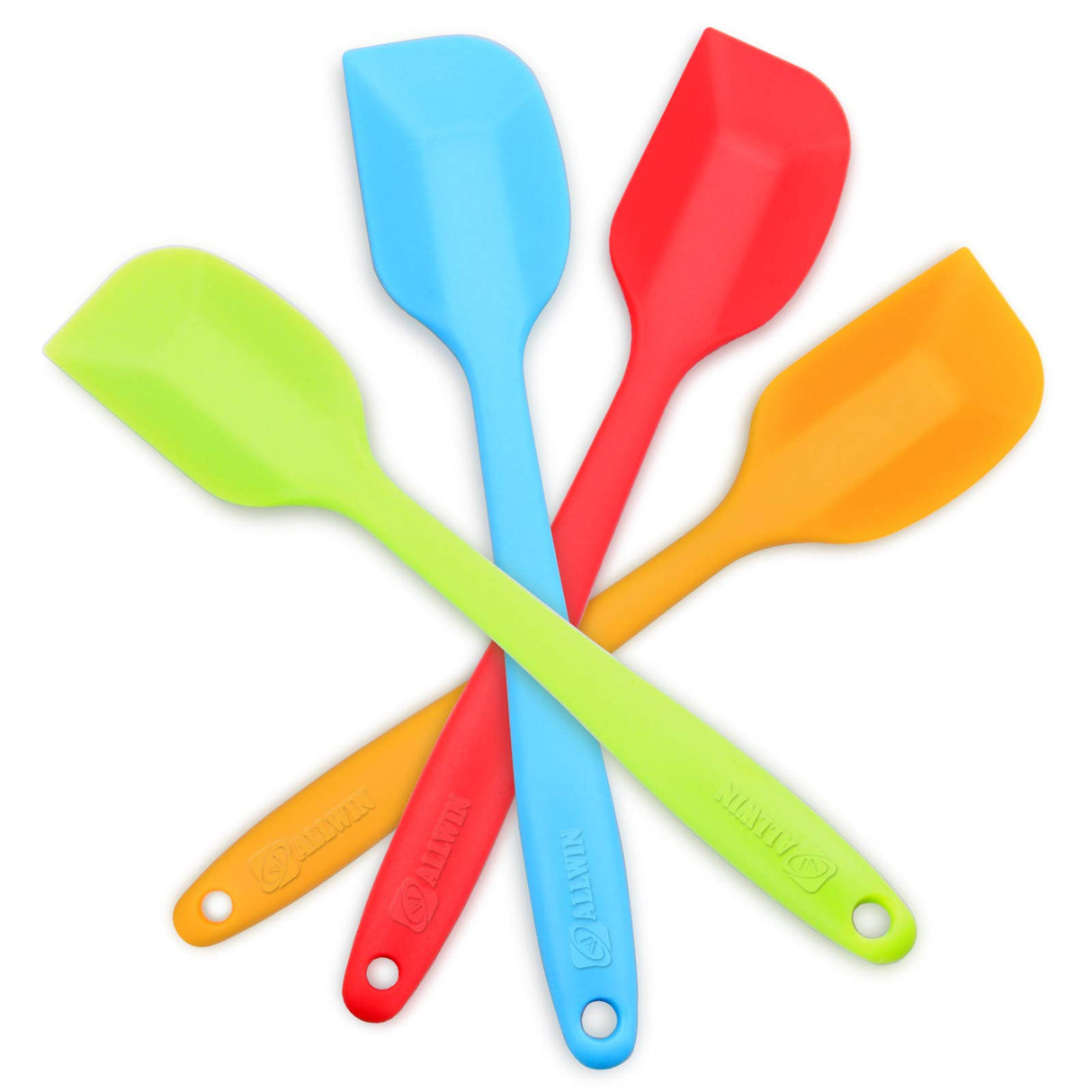 Silicone Spatula 4-piece Set, Heat-Resistant Spatulas, Non-stick Rubber Spatulas with Stainless Steel Core ALLWIN-HOUSEWARE W