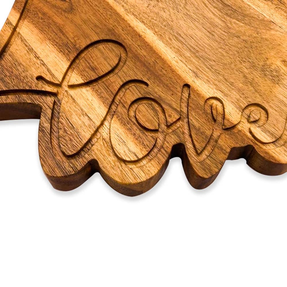 Affinity Decor Acacia Wood Valentine's Day Gift Cheese Cutting Chopping Charcuterie Board for cheese Platter Serving Try Plate (Love Heart Board 10.6"L x 11.6"W) Affinity Decor