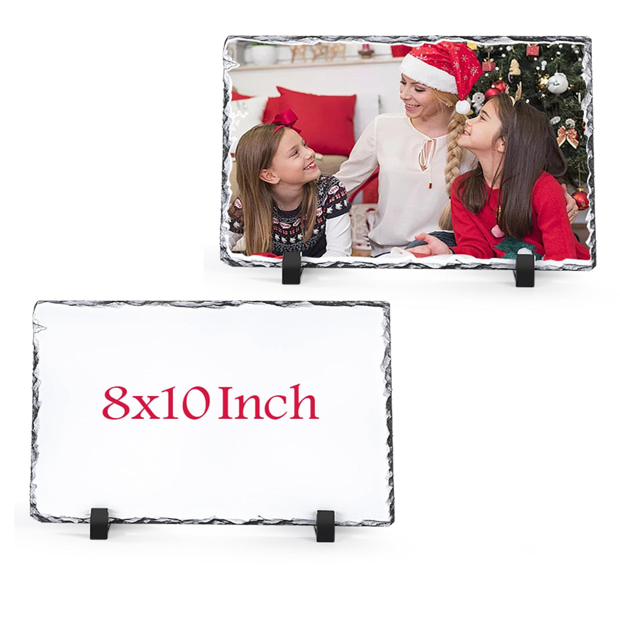 WANZELONYO Sublimation Slate Blanks 8x10 Inch Sublimation Plaque Rock Stone Picture Photo Plate 2 Pack Bulk WANZELONYO