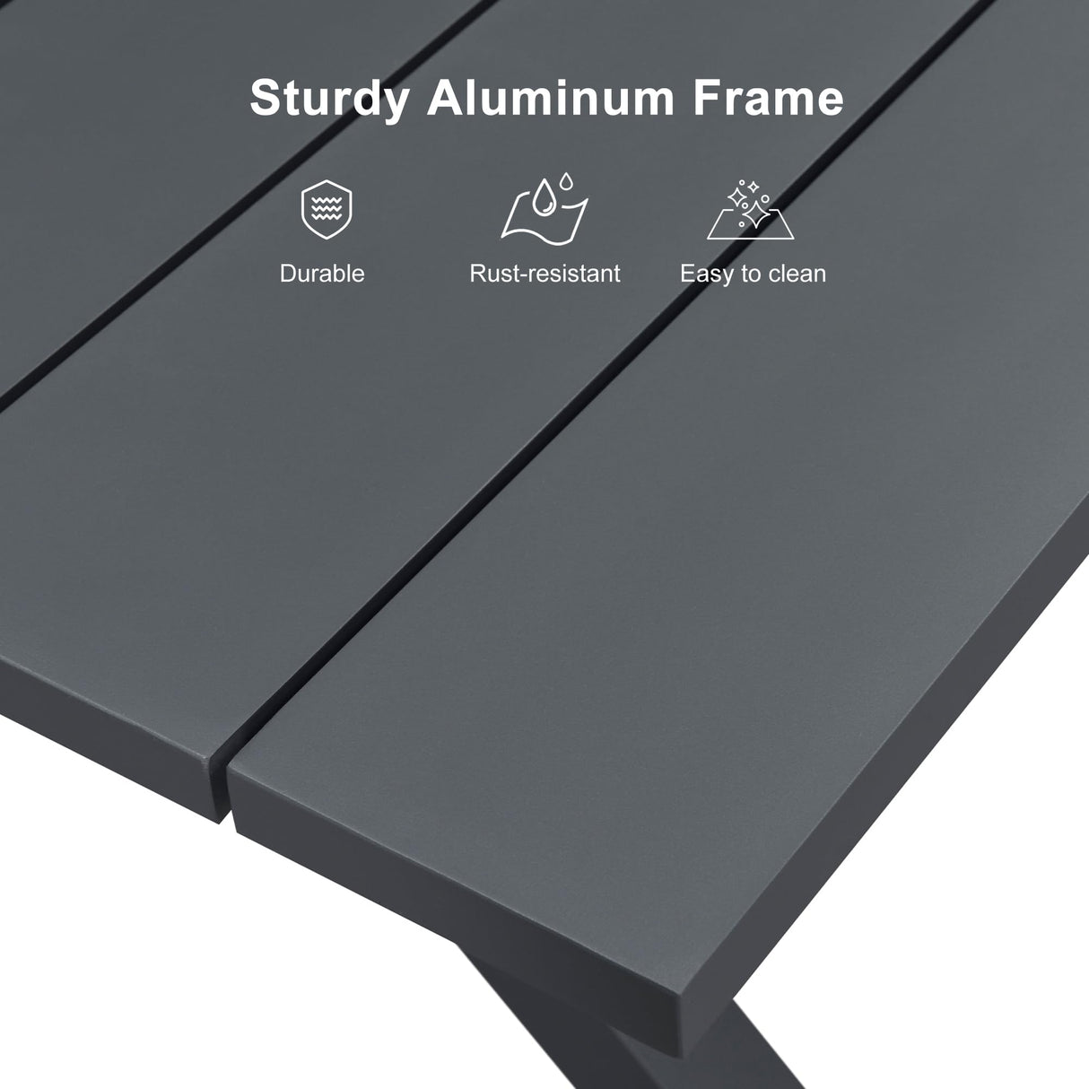 PURPLE LEAF 9 Pieces Outdoor Patio Dining Set All-Weather Aluminum Frame PE Rattan Outdoor Patio Furniture Set Rectangular Table and Chairs Set for 8 People Lawn Garden Backyard Deck, Grey PURPLE LEAF