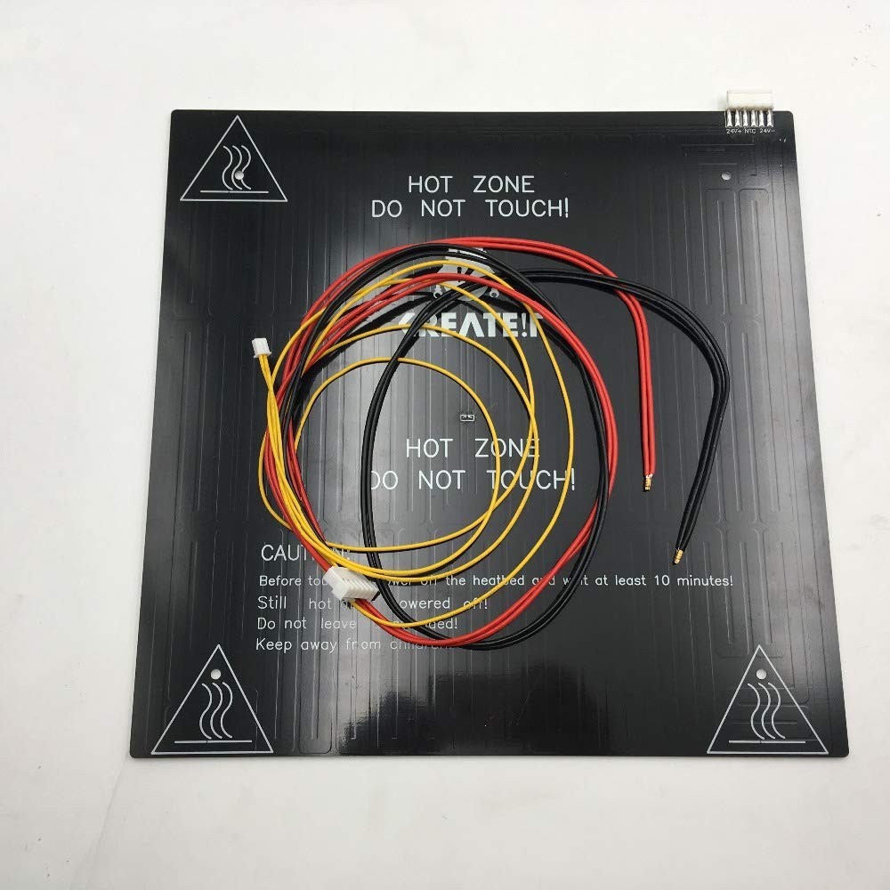 310x310mm CR10 Aluminum HeatBed 24V Hotbed 3mm Thickness Heated Bed w/holes for Creality CR-10 3D Printer with Power Wire Kit POLISI
