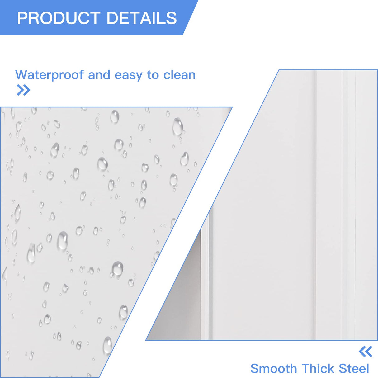 Yizosh Metal Garage Storage Cabinet with 2 Doors and 2 Adjustable Shelves - 35.5" Steel Lockable File Cabinet,Locking Counter Cabinet for Home Office,Garage,Gym,School (White) Yizosh